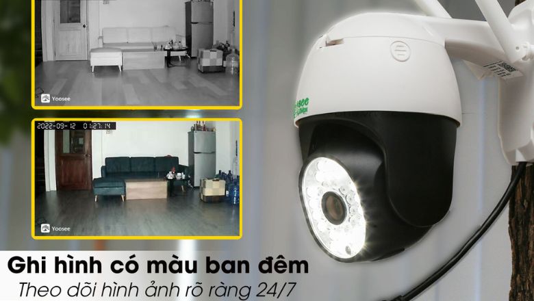 yoosee ngoài trời có hỗ trợ ghi hình có màu ban đêm
