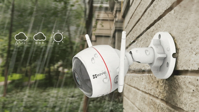 camera ezviz wifi ngoài trời chuẩn chống nước IP67