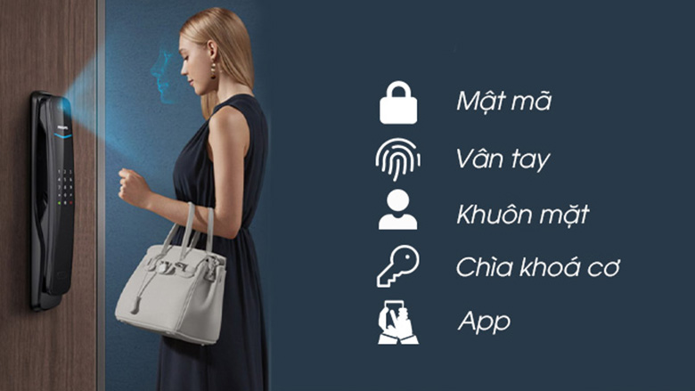 Có thể mở khoá bằng nhiều phương thức đa dạng