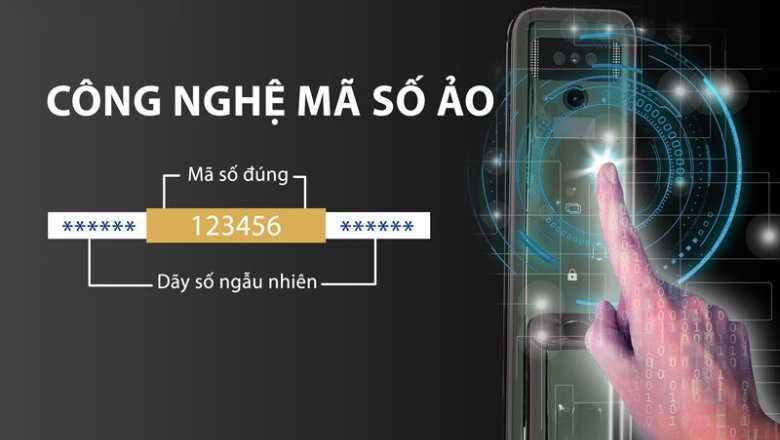 sử dụng mã số ảo trên khoá kaadas chống nhìn trộm